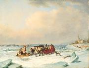 Cornelius Krieghoff The Ice Bridge at Longue Pointe china oil painting artist